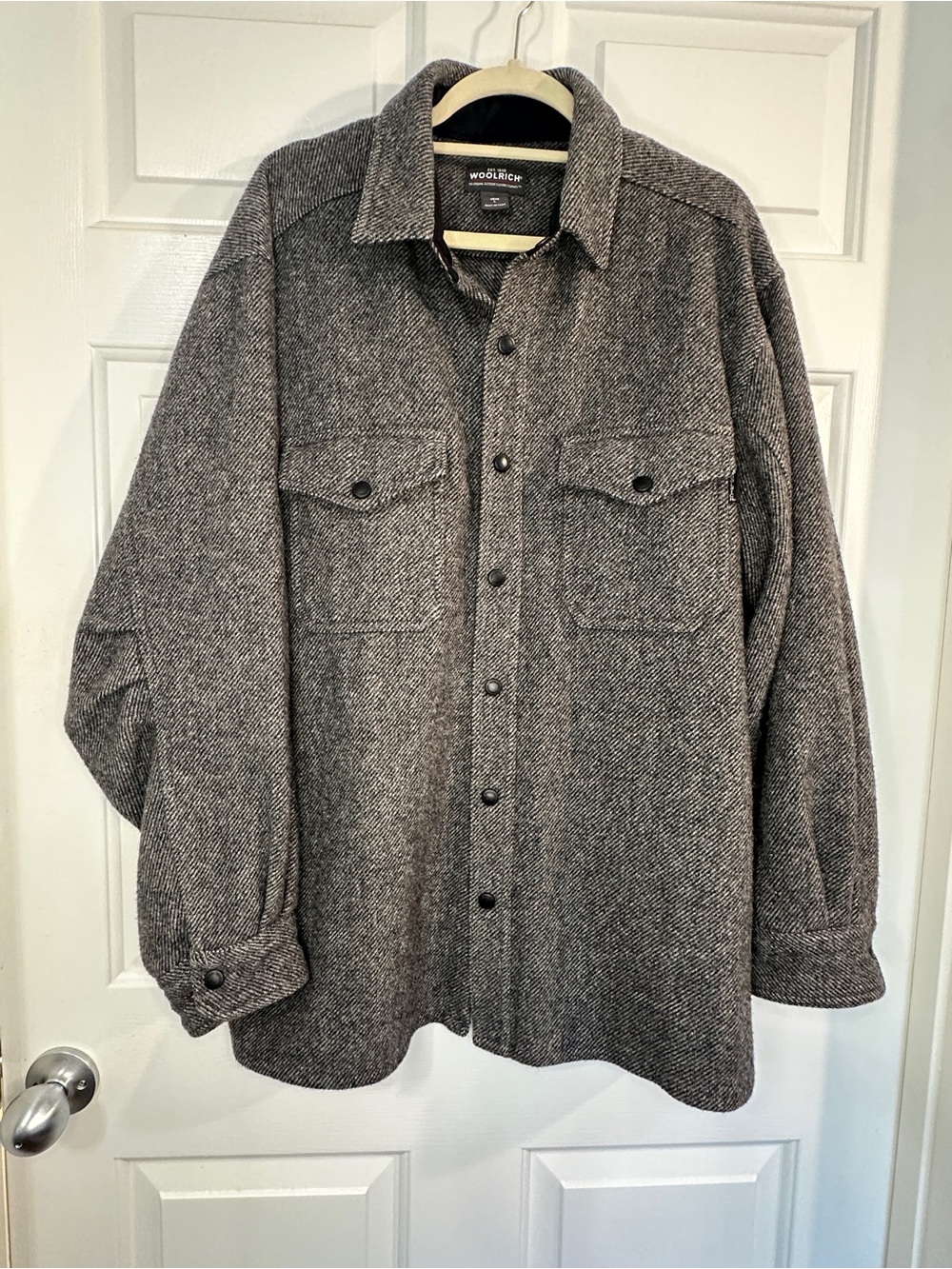 Vintage 70’s Woolrich Mens Heavy Wool Flannel Shirt Jacket L, Like New